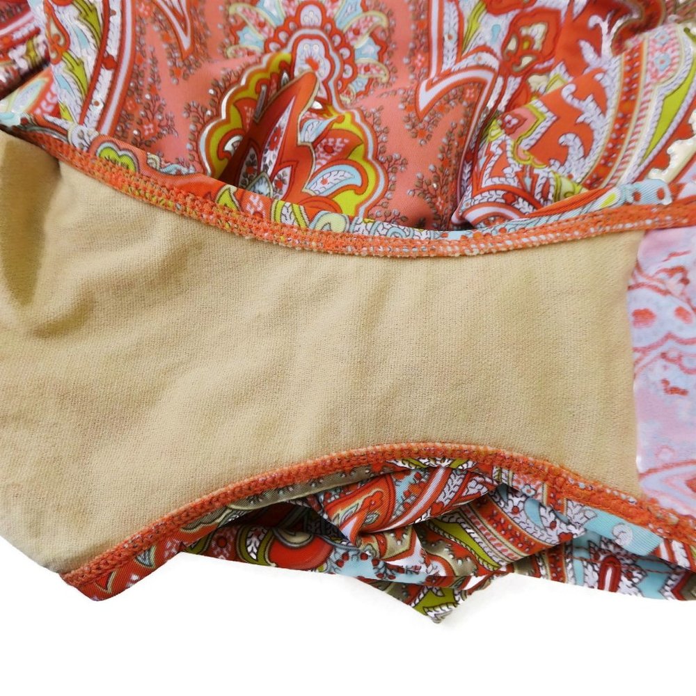 SOLD Tommy Bahama Swimsuit One Piece Halter Marrakech Padded Neutral O Ring - Picture 10 of 11